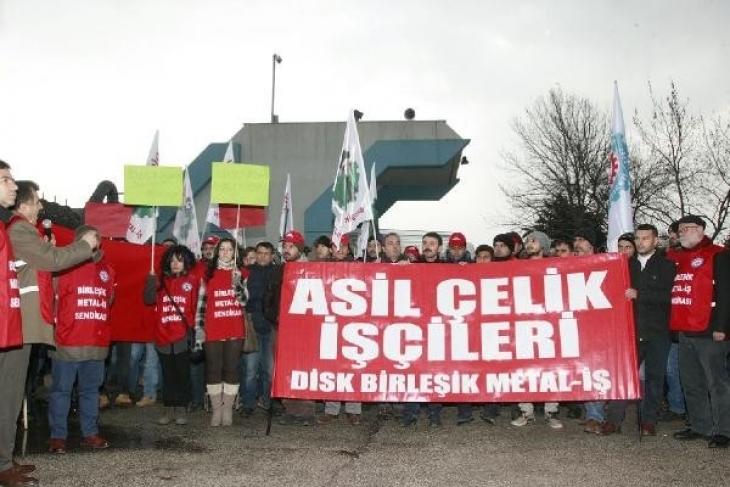 Asil Çelik işçilerinin grevi yasaklandı. Grev yasakları kabul edilemez