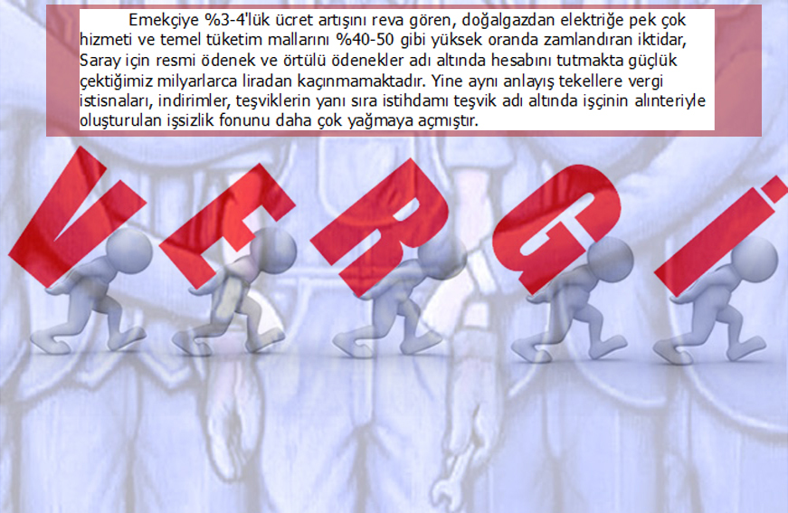 Vergi Paketi Ve 2020 Bütçesi İle Krizin Yükü Halka Fatura Ediliyor. Bu Faturayı Ödemeyeceğiz!