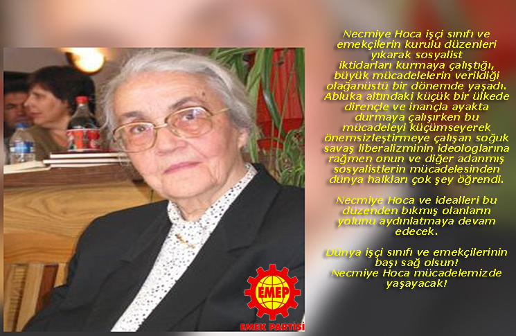 Necmiye Hoca Anısı Mücadelemizde Yaşayacak