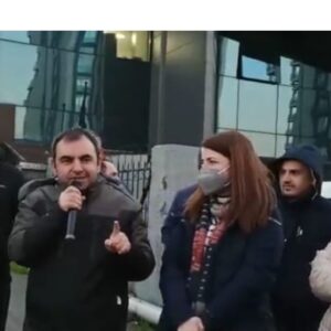 Çorap işçisi insanca yaşam için eylemlerine devam ediyor