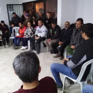 Gültepe Mahallesinde halk toplantısı: Depremzedeler haklarını alabilmek için örgütlenmeli