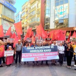 İsrail siyonizmi ve gericiliğe karşı Filistin halkının yanındayız
