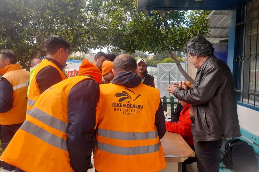 EMEP’in Hatay adayı İmrek, Envitec temizlik işçileri ile buluştu