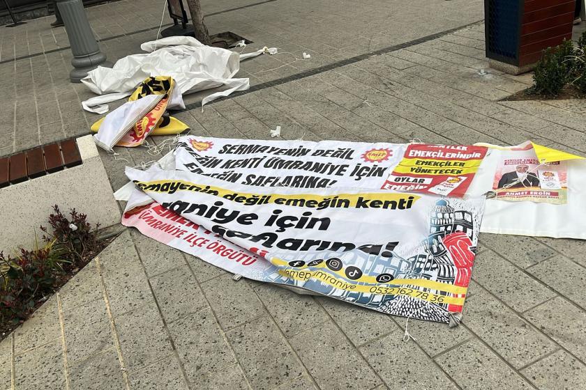 Ümraniye’de EMEP’in seçim çadırına saldırı