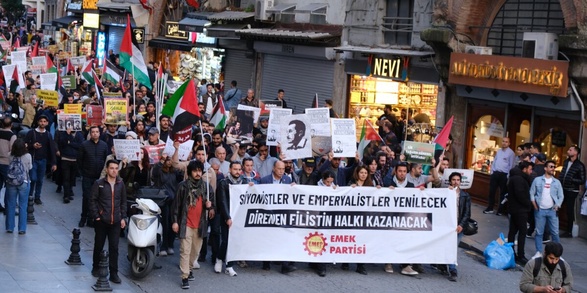 İstanbul’da binlerce kişi Nakba’nın 76’ncı yıl dönümünde, soykırıma karşı yürüdü