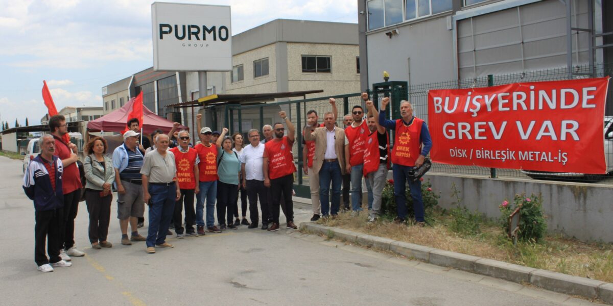 EMEP grevdeki Purmo işçilerini ziyaret etti