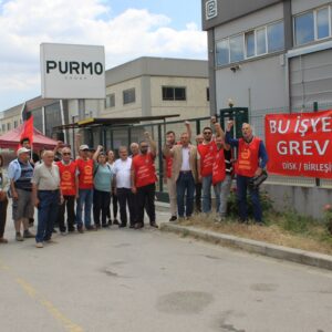 EMEP grevdeki Purmo işçilerini ziyaret etti EMEP grevdeki Purmo işçilerini ziyaret etti