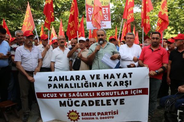 Dersim’de EMEP’ten hayat pahalılığına karşı eylem: “Sağlıklı yaşam ve ucuz konutlar için mücadele edelim”