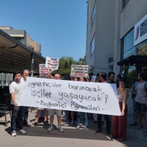 Boğaziçi Üniversitesindeki iş cinayetini öğrenciler protesto etti