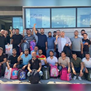 Akcanlar işçilerinin çocukları için başlatılan kırtasiye kampanyası sona erdi