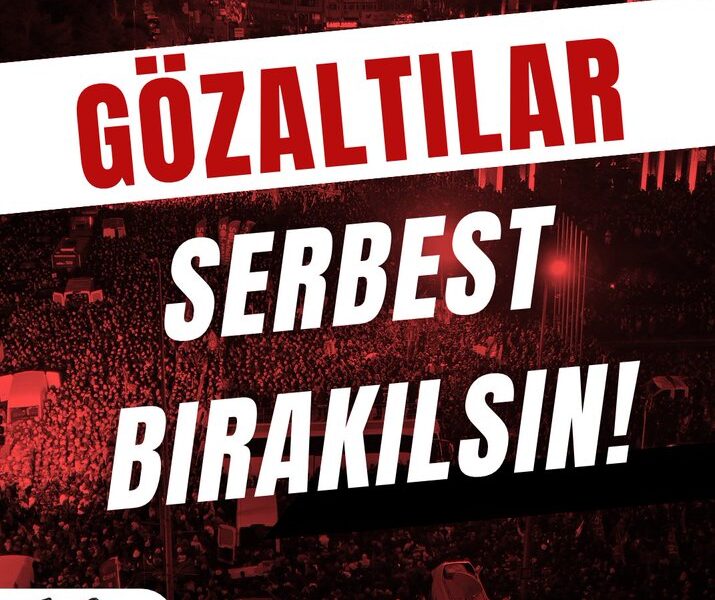 Gözaltılar derhal serbest bırakılsın. FAŞİZME GEÇİT YOK!