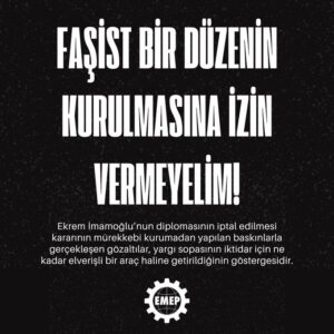 Faşist bir düzenin kurulmasına izin vermeyelim!