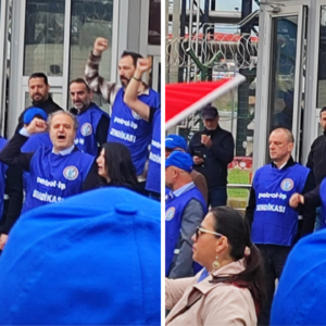 Bayhan, TÜPRAŞ işçilerinin eyleminde konuştu: Yüksek hakem değil Yüksek Şike Kurulu