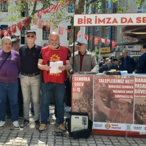 EMEP Ordu İl Örgütü, işçilerin yasası için topladığı imzaları iletti
