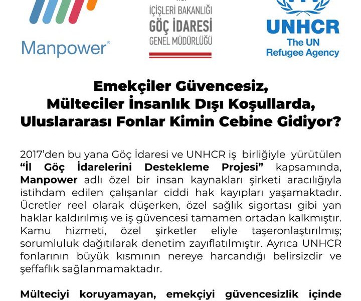 Emekçiler Güvencesiz, Mülteciler İnsanlık Dışı Koşullarda, Uluslararası Fonlar Kimin Cebine Gidiyor?