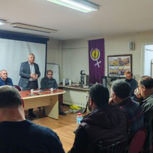 Aslan, İzmir’de belediye işçileriyle buluştu: Çözüm, işçinin birleşik mücadelesinde