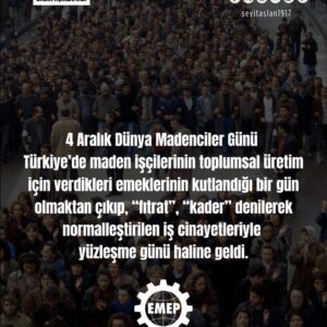 #4AralıkDünyaMadencilerGünü