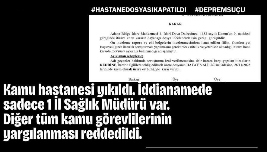 Sevda Karaca’dan kamu görevlilerine soruşturma izni verilmemesine tepki: Bu örtbas, tüm deprem davalarını etkileyecek bir emsal yaratıyor Sevda Karaca’dan kamu görevlilerine soruşturma izni verilmemesine tepki: Bu örtbas, tüm deprem davalarını etkileyecek bir emsal yaratıyor