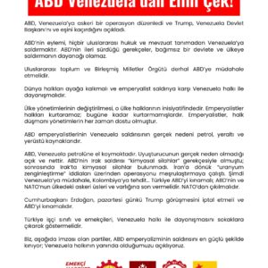 ABD Venezuela’dan Elini Çek! ABD Venezuela’dan Elini Çek!