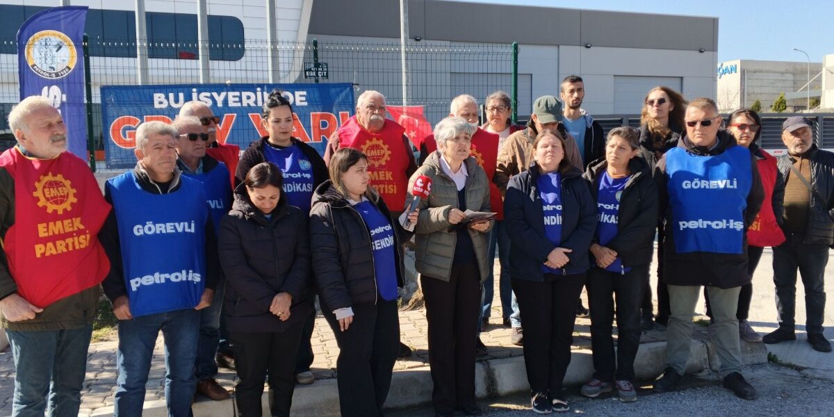 Emek Partisinden grevdeki Temel Conta işçilerine 8 Mart ziyareti: ‘Bu kara düzen kader değil, mücadelemizle değiştireceğiz’