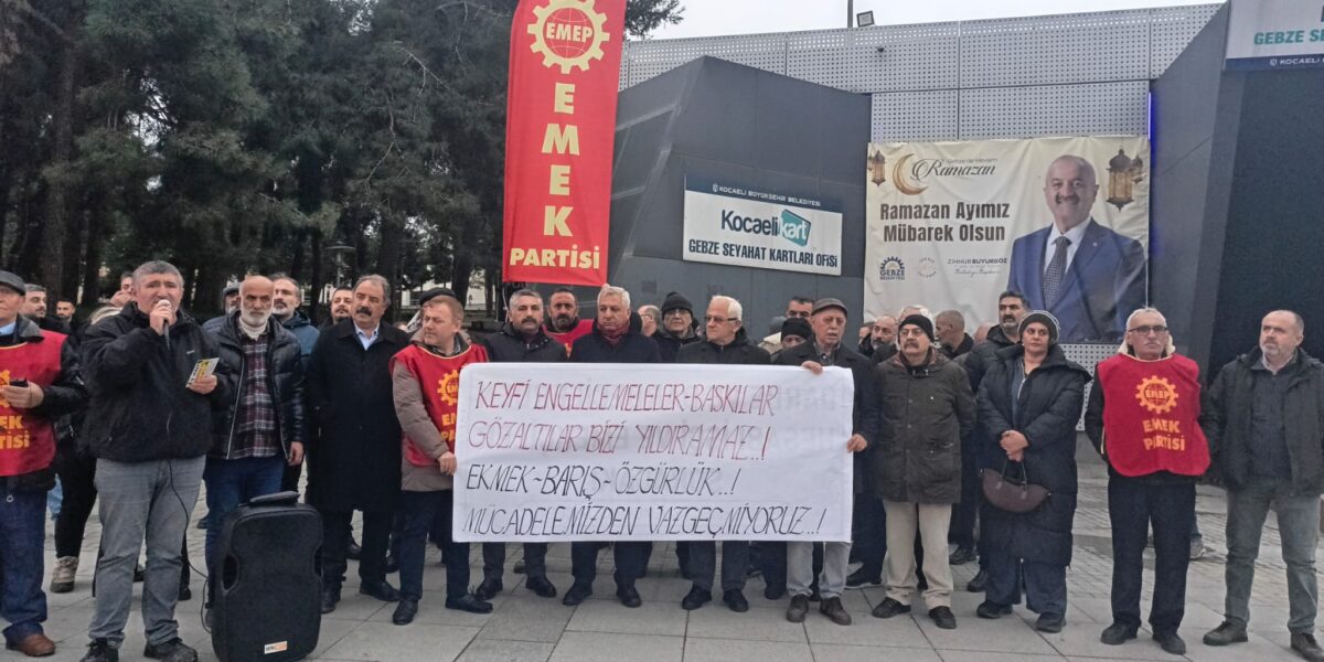 Newroz gözaltıları Gebze’de protesto edildi: Demokrasi, eşitlik ve barış için birleşmekten başka yolumuz yok