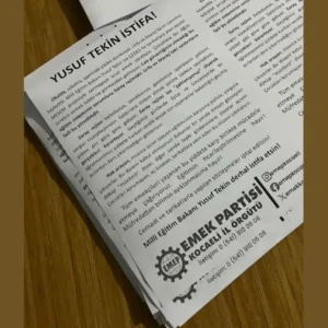 ‘Yusuf Tekin istifa’ bildirileri dağıtan EMEP üyelerine müdahale