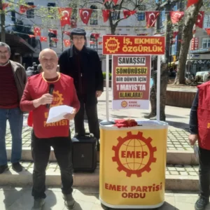 Ordu EMEP: ‘İşimiz, ekmeğimiz, özgürlüğümüz için 1 Mayıs’a’