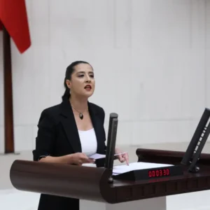 Karaca 23 Nisan oturumunda konuştu: Silahlarınız, yasalarınız, yasaklarınız, taslaklarınızla sizi tarihin çöp sepetine yollayacağız