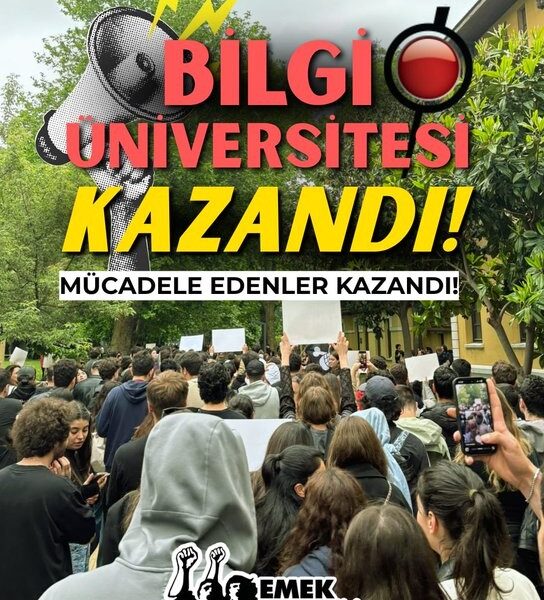 Bayhan: Bilgi Üniversitesi’nin önündeyiz.