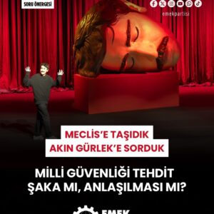 “MİLLÎ GÜVENLİĞİ TEHDİT EDEN UNSUR ŞAKANIN YAPILMASI MI, ANLAŞILMASI MI?” “MİLLÎ GÜVENLİĞİ TEHDİT EDEN UNSUR ŞAKANIN YAPILMASI MI, ANLAŞILMASI MI?”