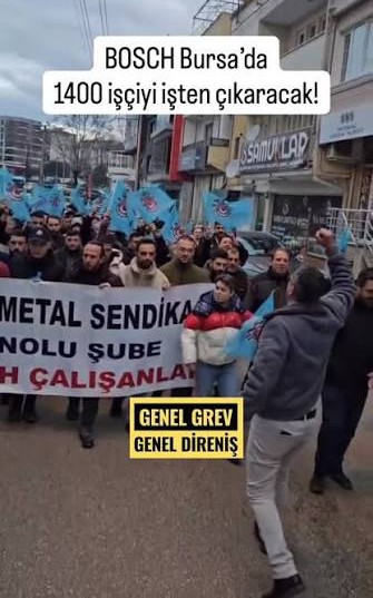 BOSCH’ta 1400 işçi işten çıkarılacak: EMEP’ten ‘İşten atmalar yasaklansın’ çağrısı BOSCH’ta 1400 işçi işten çıkarılacak: EMEP’ten ‘İşten atmalar yasaklansın’ çağrısı