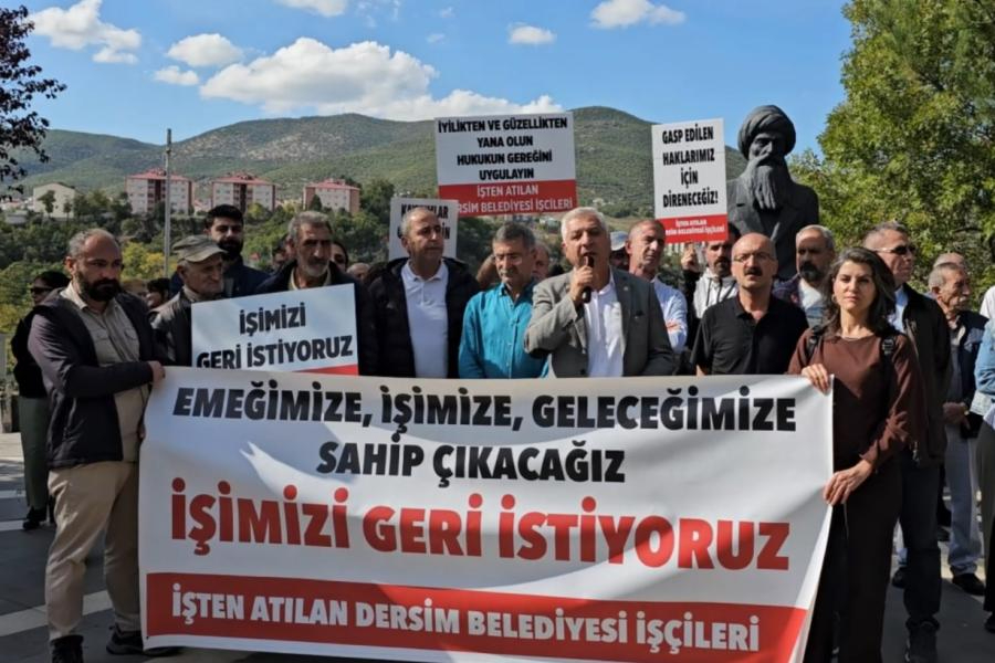 Dersim Belediyesi işçilerinden açıklama: İşe iade kararı uygulansın, kayyım düzenine son verilsin Dersim Belediyesi işçilerinden açıklama: İşe iade kararı uygulansın, kayyım düzenine son verilsin